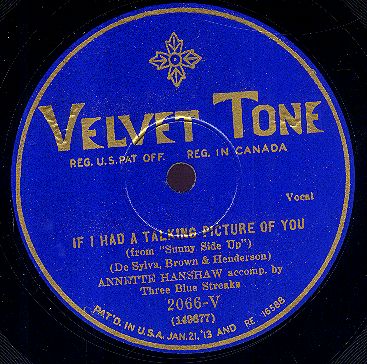 If I Had A Talking Picture of You-Velvet Tone 2066-V